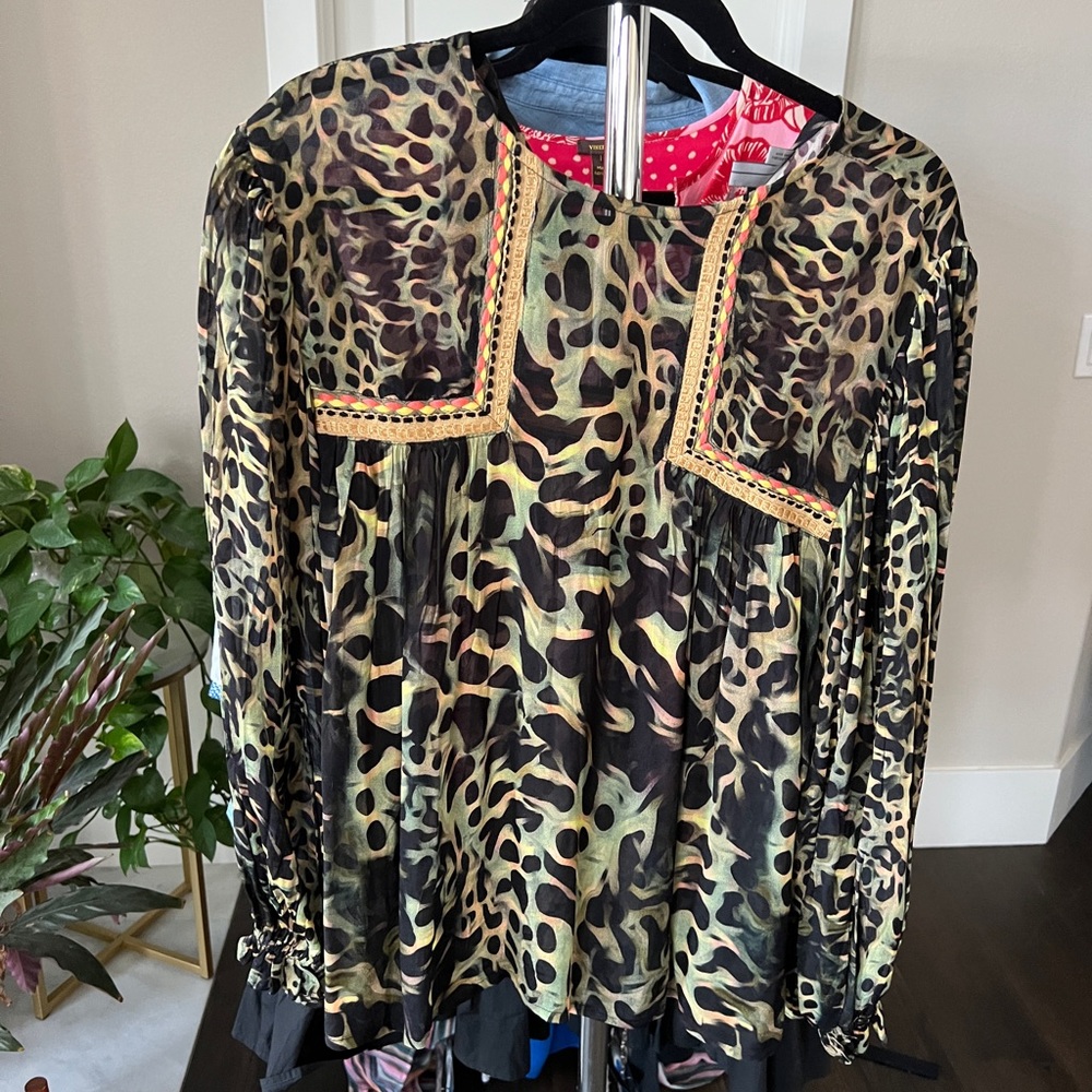 EUC Anthropologie Bl-nk Miranda Peasant Blouse Sz. Medium